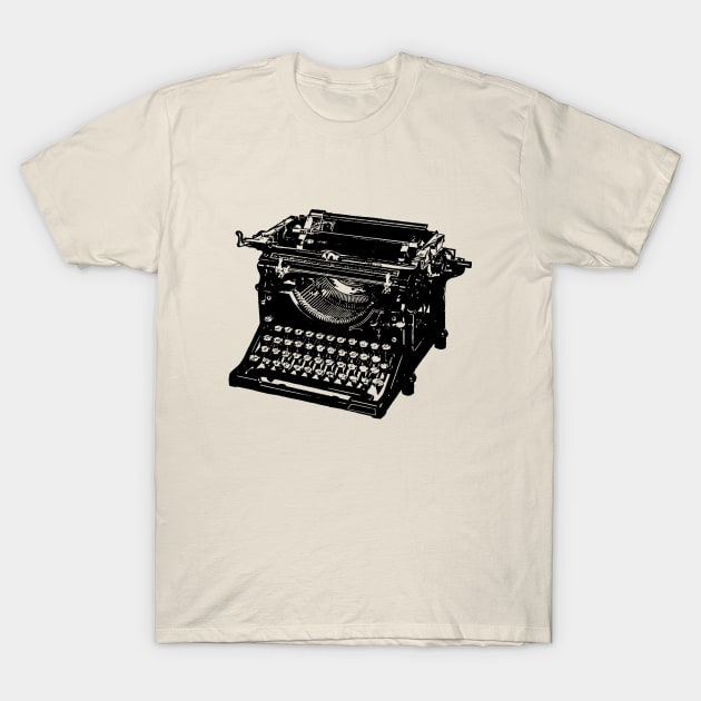 Antique Typewriter T-Shirt by GloopTrekker